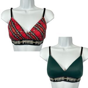 Victoria‎ Secret PINK Bra 32C Wear Everywhere Wireless Multiway Straps LOT OF 2